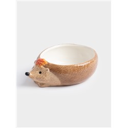 Конфетница, 21х15 см, керамика, коричневая, Еж с листом, Autumn forest