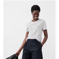 Linen-Blend Crew-Neck Top