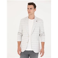 Açık Gri Slim Fit Ceket