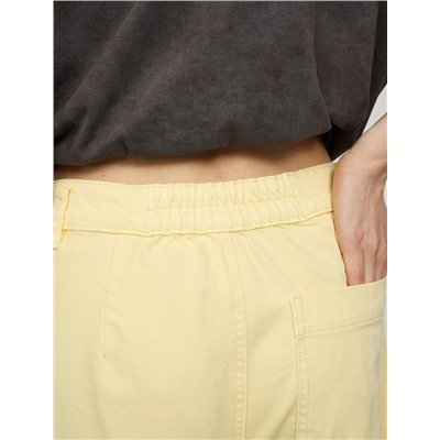 Джинсы-баррель лимонные