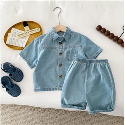 Летний джинсовый костюм для мальчиков