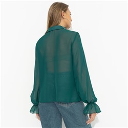 Блуза на пуговицах, Гипнотический стиль (зеленая)