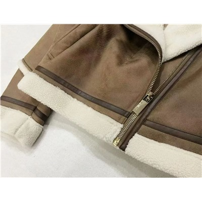 Женская куртка в мотоциклетном стиле, толстая, теплая, с подкладкой из искусственного меха.