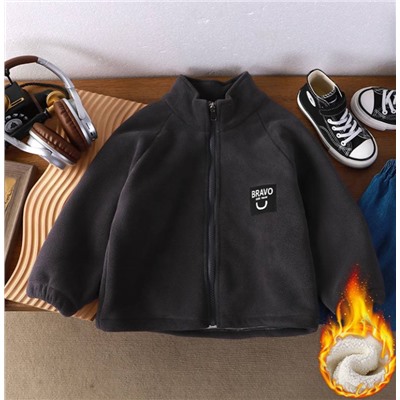 Детские двусторонние флисовые утолщенные куртки