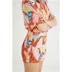 Pantalón corto pijama cintura elástica