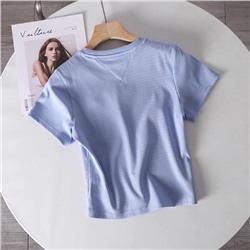 Женская укороченная футболка в рубчик Tommy Hilfige*r