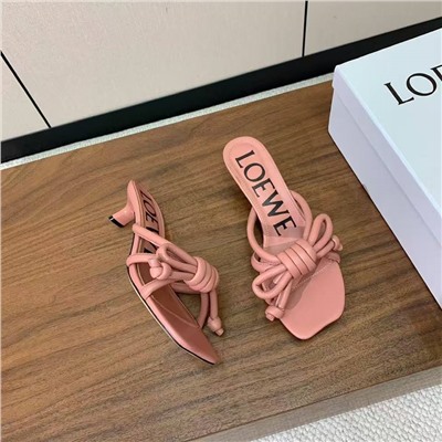 Женские шлепки на небольшом каблуке  (4 цвета) ЛОЕВ*Е