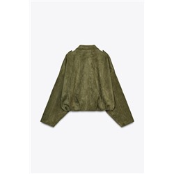 CHAQUETA BOMBER EFECTO ANTE