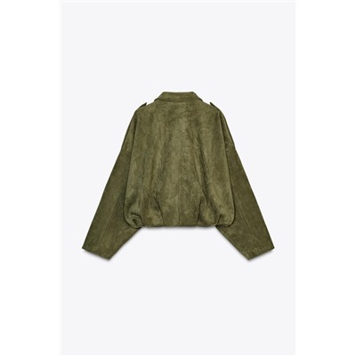 CHAQUETA BOMBER EFECTO ANTE