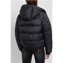 Chaqueta corta acolchada capucha