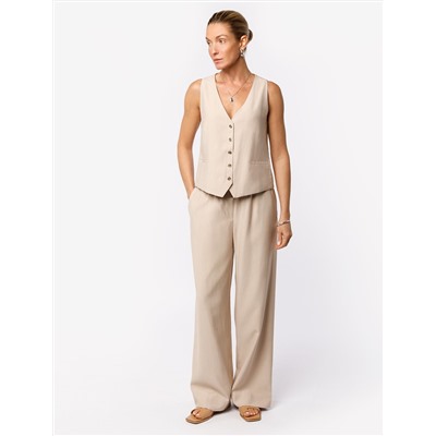 Свободные брюки из плотного лиоцелла на резинке