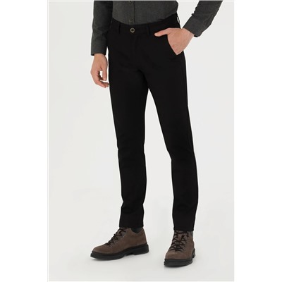 Erkek Siyah Kanvas Pantolon