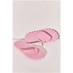 Chanclas dedo efecto ondas rosa