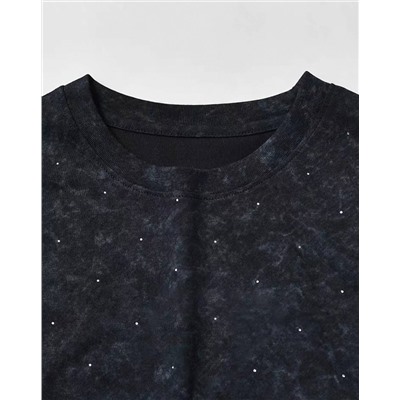 Женский лонгслив со стразами  МО*КО