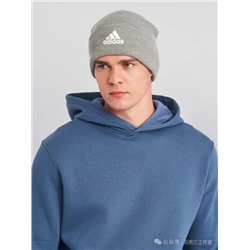 Вязаная шапка с вышивкой унисекс   Adida*s