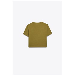 CROPPED SHORT SLEEVE T-SHIRT