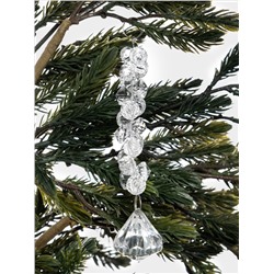 Игрушка елочная, 14 см, стекло, Хрустальная подвеска, Event