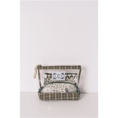 Pack 3 neceseres estampado verde