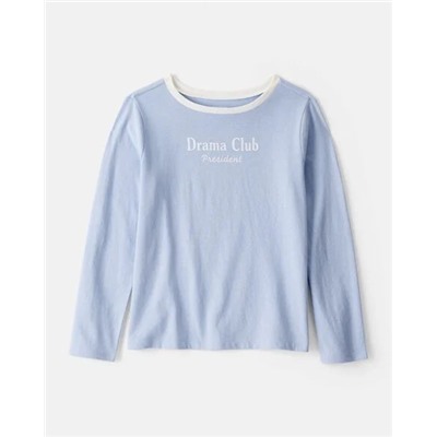 Girls Always Sweet Long-Sleeve Graphic Tee - Grey