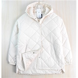 Женская  стеганая свободная повседневная тонкое хлопковая куртка с капюшоном