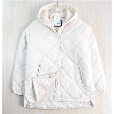 Женская  стеганая свободная повседневная тонкое хлопковая куртка с капюшоном
