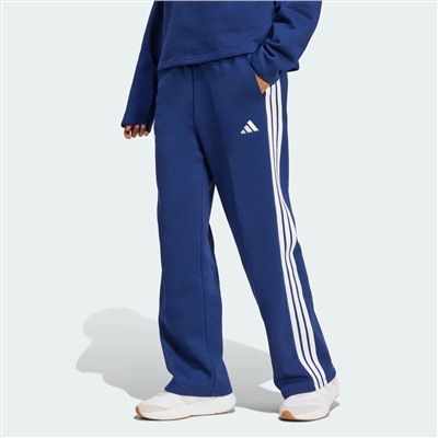 ESSENTIALS 3-STRIPES OPEN-HEM FLEECE PANTS
