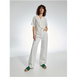 Bluse mit dekorativem Knotendetail