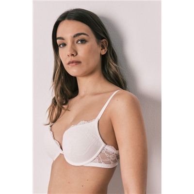 Sujetador push up encaje blanco GORGEOUS