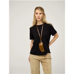 Черная футболка "Мережка"