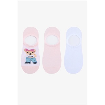 Penti 3 Çift Pamuklu Teddy Bear Ayı Desenli Sneaker Çorap