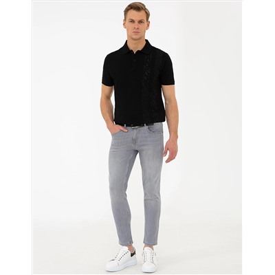 Gri Slim Fit Jean Pantolon
