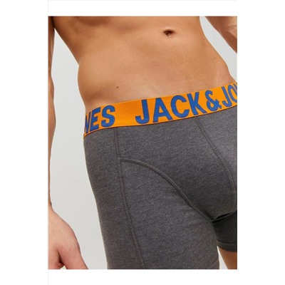 Jack & Jones Erkek 3'lü Renkli Logolu Boxer Paketi