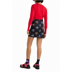 Minifalda slim labios