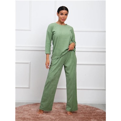 Костюм женский махровый с брюками палаццо КЖ017