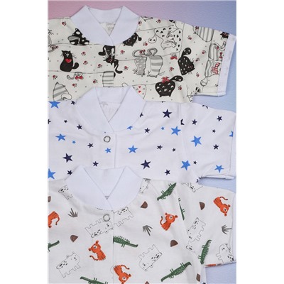 Набор, кофточки ясельные короткий рукав 2+1 в ассортименте 3 шт. арт. НБКФ-КР/ассортимент