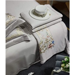 Скидки🎁  Комплект постельного с одеялом с вышивкой (3 расцветки)