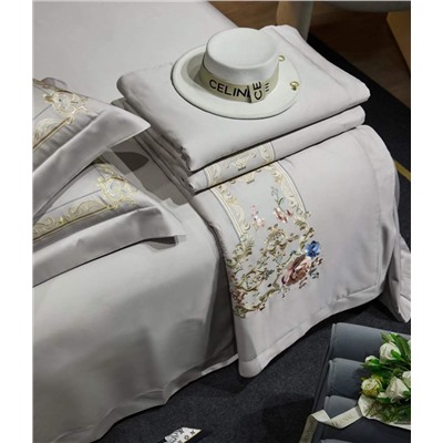 Скидки🎁  Комплект постельного с одеялом с вышивкой (3 расцветки)