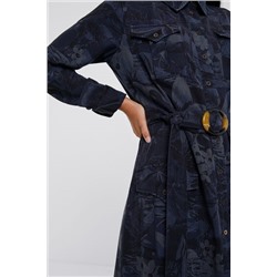 Vestido camisero largo evasé