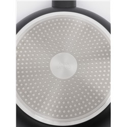 Сковорода, 28 см, с покрытием, алюминий, серо-черная, Robust