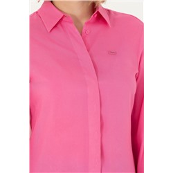 Kadın Pembe Uzun Kollu Gömlek