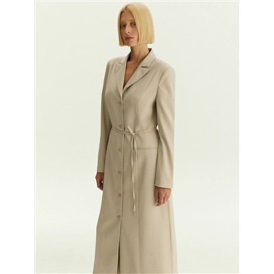 Жакет-платье макси в полоску, ML891/ginger