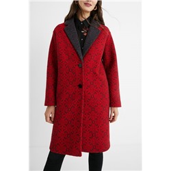 Abrigo largo tricot cenefas