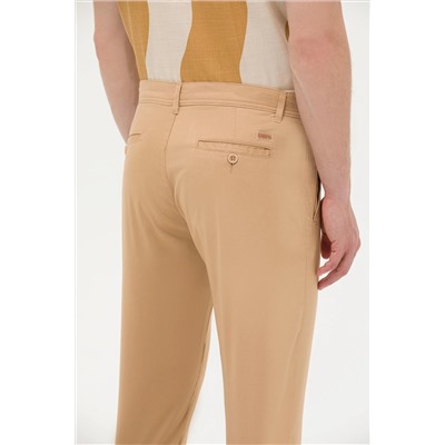 Erkek Camel Kanvas Pantolon