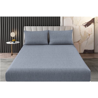 Простыня на резинке Страйп Меланж с высотой борта 25 см.