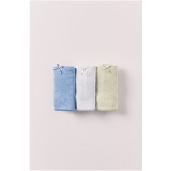 Pack 3 bragas clásicas algodón desagujado corazones