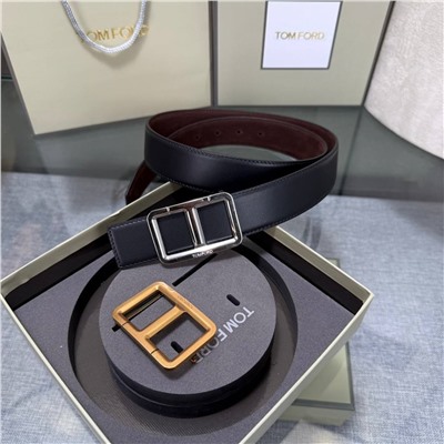 Мужской двухсторонний ремень с двумя пряжками ТОМ ФОР*Д