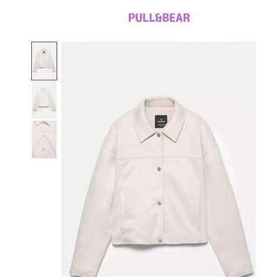 Женская замшевая куртка свободного кроя со спущенным плечом