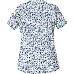 UA Ditzy Bouquet Navy Print Scrub Top