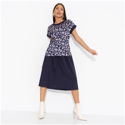 Комплект с юбкой с карманами, Молодая и привлекательная (2 в 1, индиго)