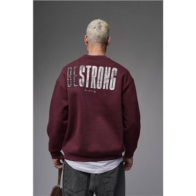 Свитшот будь сильным  БОРДО